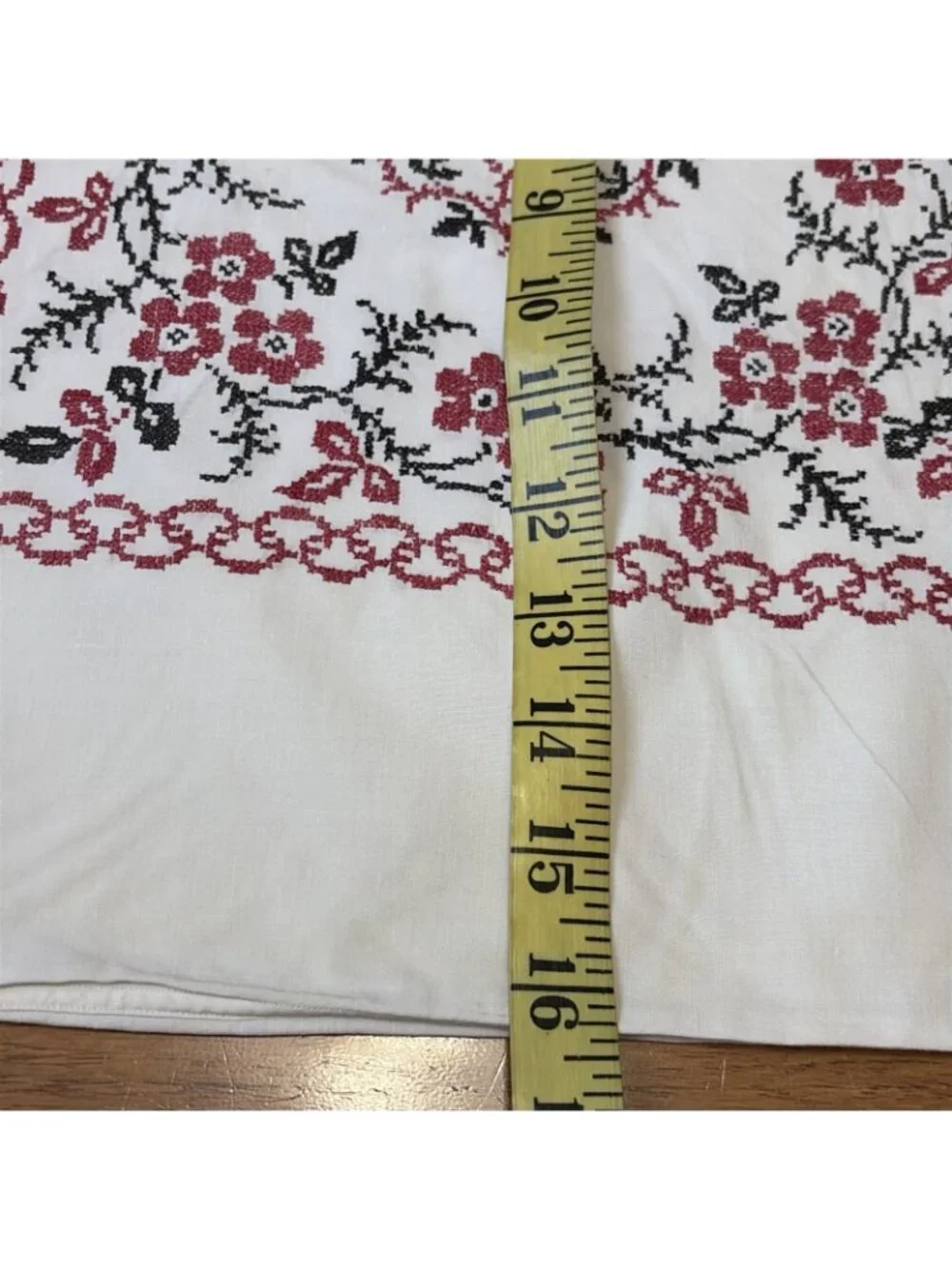 Antique Ukrainian Embroidered Pillow Covers Set Of 2 Folk Cottage Handmade 16X16